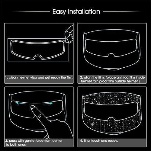 Anti-fog helmet film