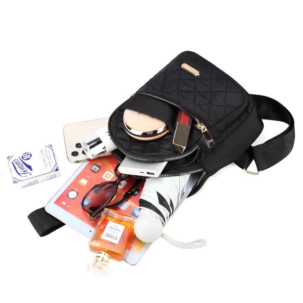 Solid Color Quilted Fanny Pack