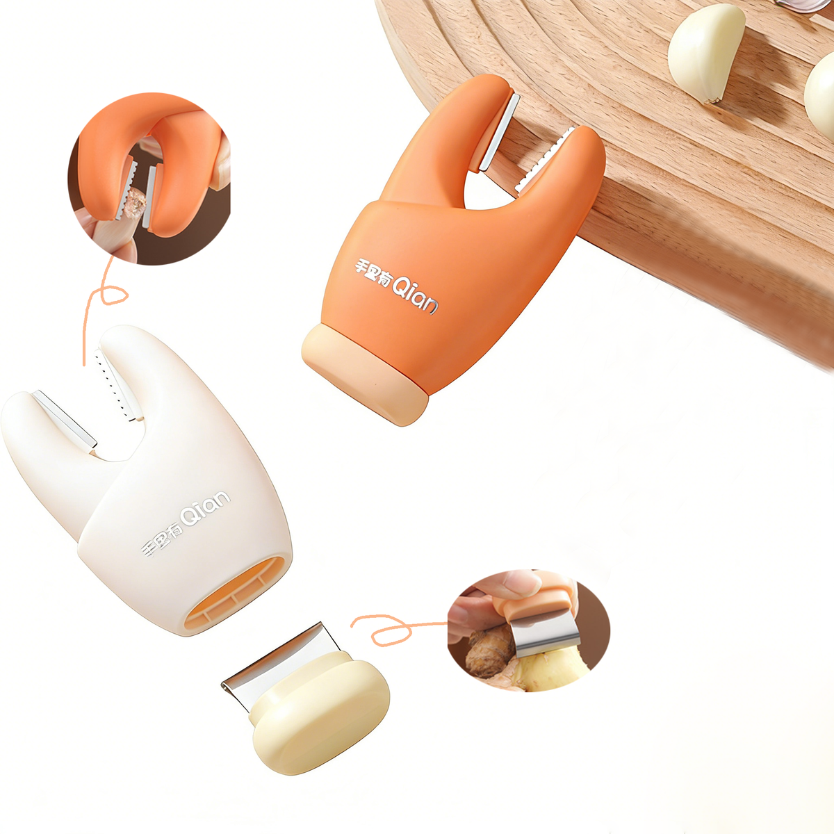 2-in-1 Magnetic Garlic Peeler & Ginger Scraper