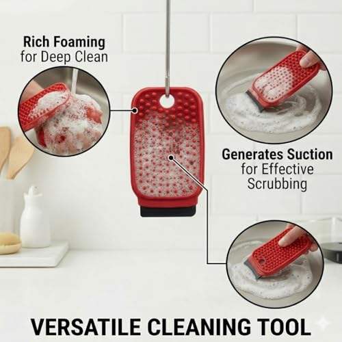 3-in-1 Multifunctional Kitchen Scrub Brush & Pot Scraper