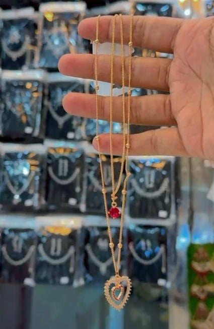 Elegant Layered Heart Necklace