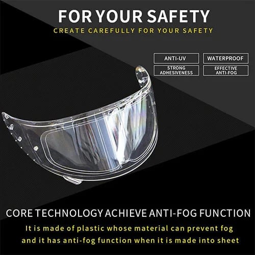 Anti-fog helmet film