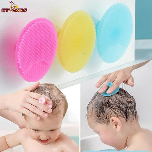 Soft Silicone Baby Bath Hair Washing Brush