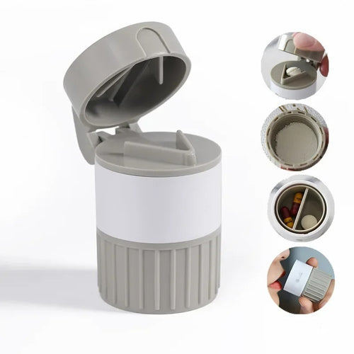4 In 1 Pill Cutter Storage Box