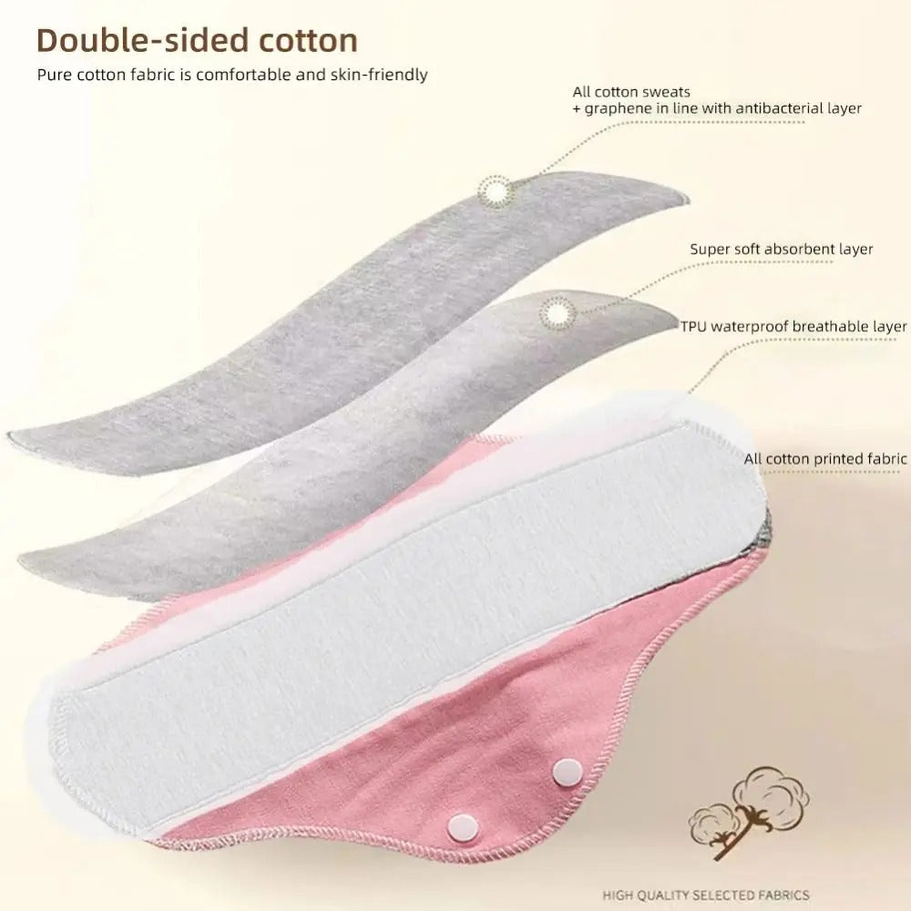 Reusable Cotton Incontinence & Period Panties – Washable Hygiene Pads