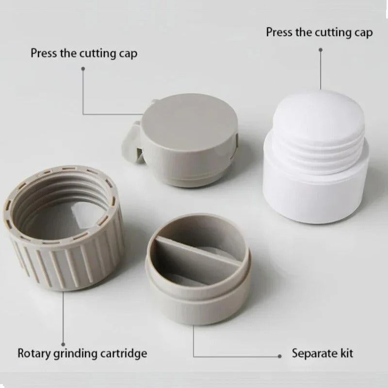 4 In 1 Pill Cutter Storage Box