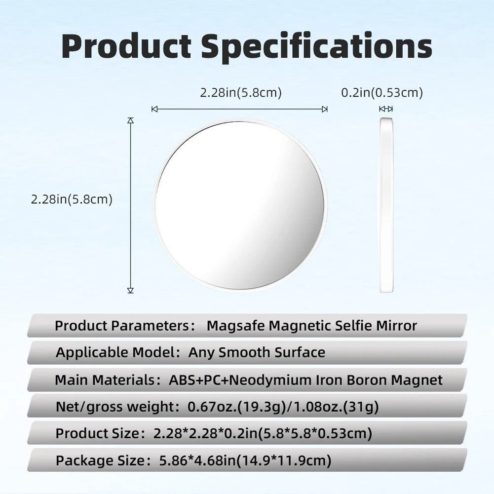 Magnetic Selfie Mirror for Back Camera