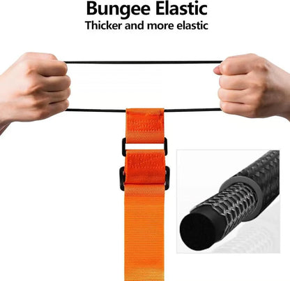Adjustable Bungee Luggage Connector Straps for Hands-Free Travel