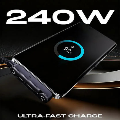 240w super fast charging Invisible Holder Charger Cable with Stand