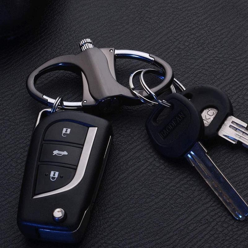 Essential metal keychain