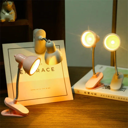 Mini Book Lamp, 360 Rotatable lamp With Clamp