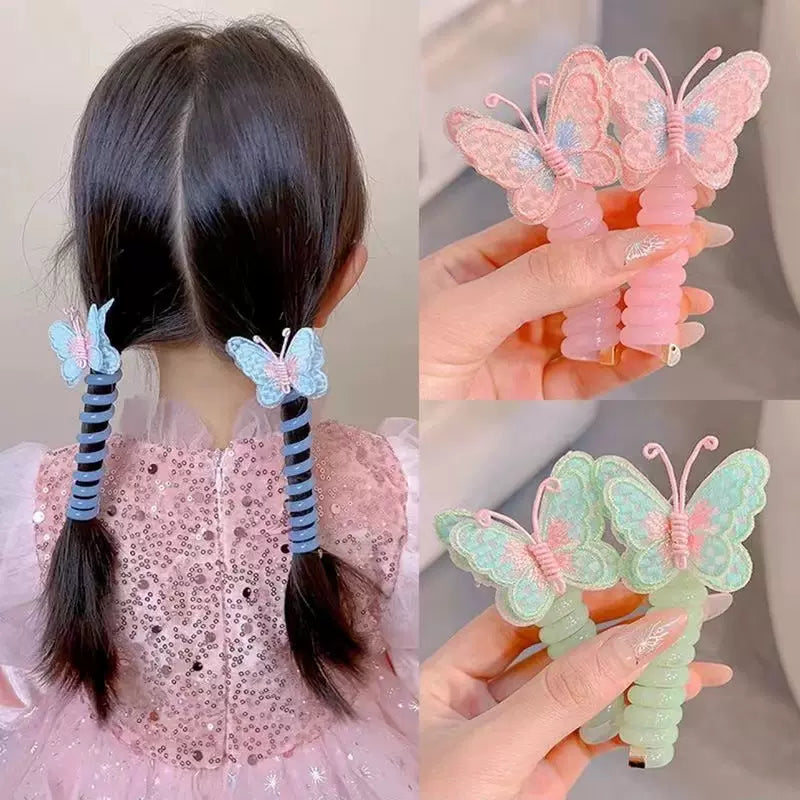 🦋Butterfly Spiral Telephone Wire Tangle Free Hair Bands