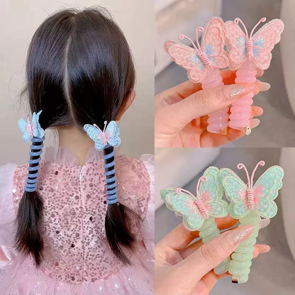 🦋Butterfly Spiral Telephone Wire Tangle Free Hair Bands