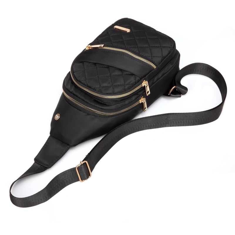 Solid Color Quilted Fanny Pack