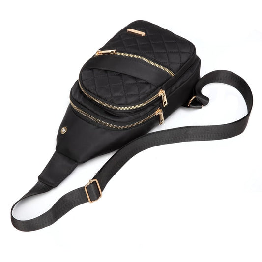 Solid Color Quilted Fanny Pack