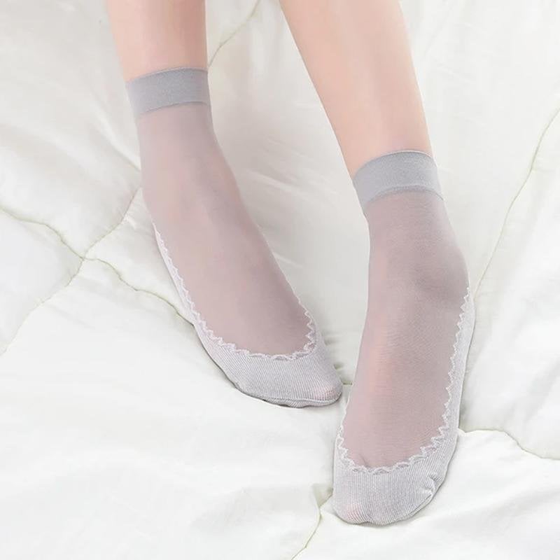Silky Anti-Slip Cotton Socks（5 pairs/set）