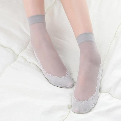 Silky Anti-Slip Cotton Socks（5 pairs/set）