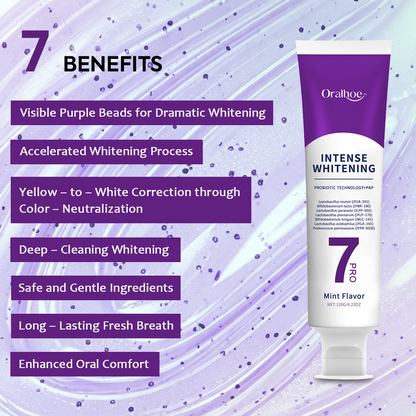 7 Pro Intensive Toothpaste– Whiter Teeth & Long-Lasting Fresh Breath