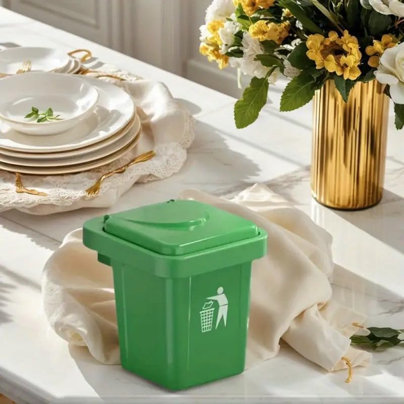 Premium Wall-Mounted Stainless Steel Trash Can Ashtray with Windproof Lid