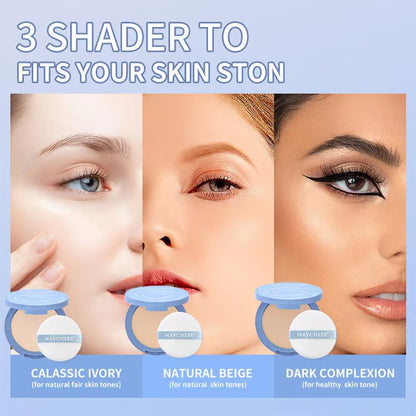 Waterproof Long-Lasting Matte Beauty Powder Cake