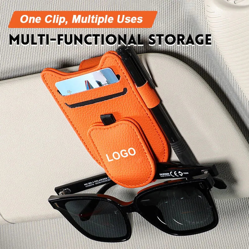 🚗Sun visor glasses holder for cars easily accessible, space-saving, versatile