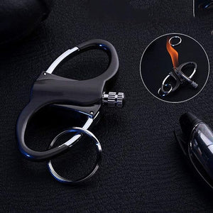 Essential metal keychain