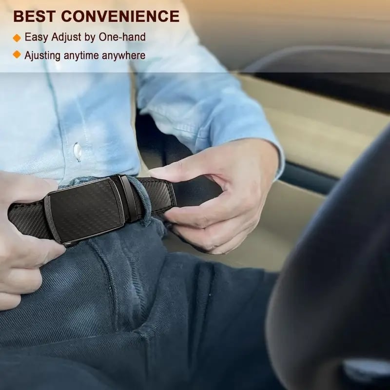 Leather Ratchet Belt With Adjustable Buckle CrackSlick