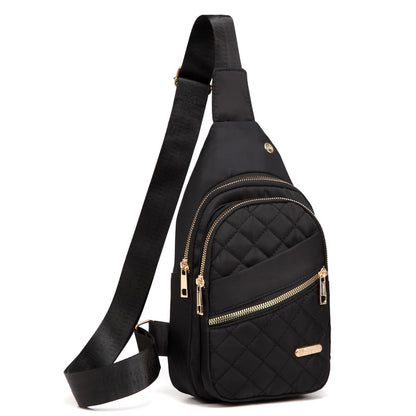 Solid Color Quilted Fanny Pack