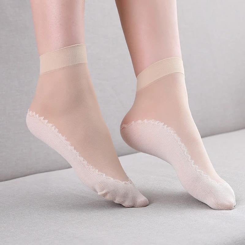 Silky Anti-Slip Cotton Socks（5 pairs/set）