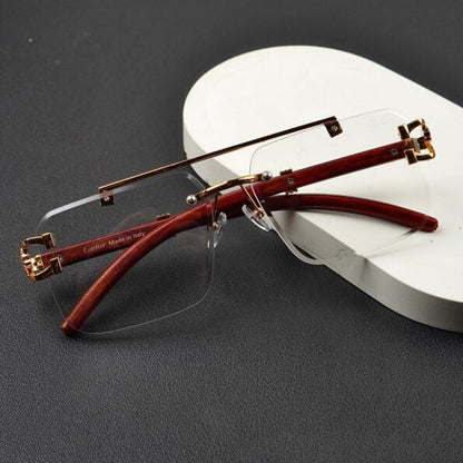Transition Rimless Cheetah Sunglasses