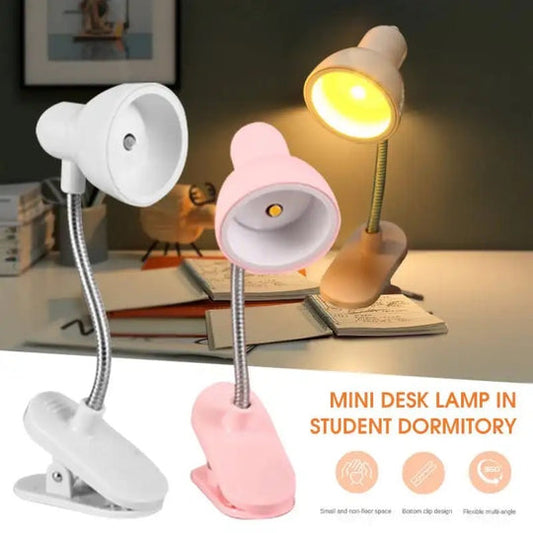 Mini Book Lamp, 360 Rotatable lamp With Clamp