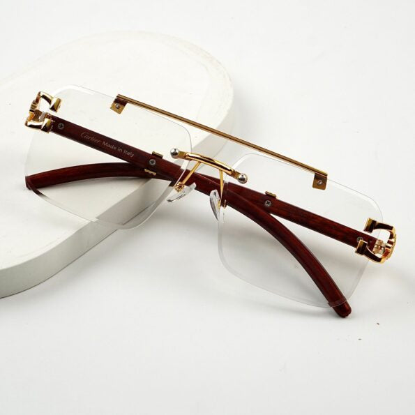 Transition Rimless Cheetah Sunglasses