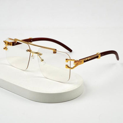 Transition Rimless Cheetah Sunglasses