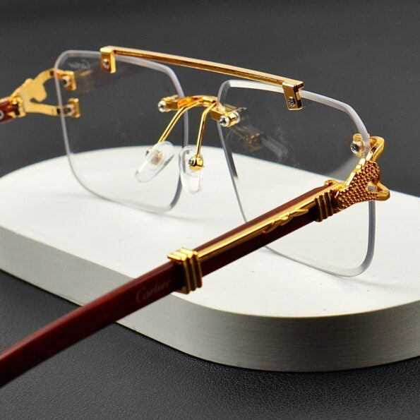 Transition Rimless Cheetah Sunglasses