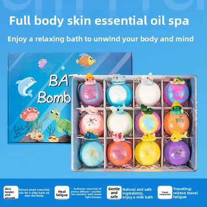 Natural Essential Oil Kids Bubble Bath Bombs Gift