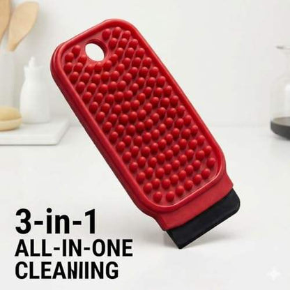 3-in-1 Multifunctional Kitchen Scrub Brush & Pot Scraper