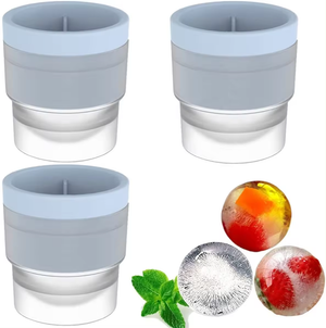 Silicone Large Round Ice Ball Maker Mold for Whisky & Cocktails