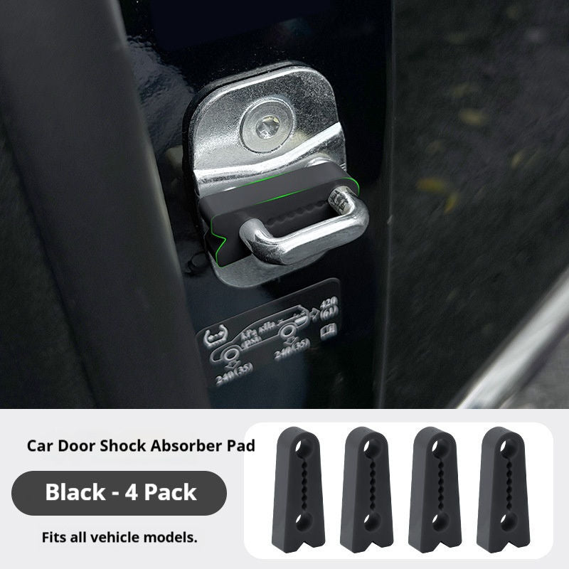 Universal Silent Car Door Silicone Shock Absorbing Cushion Pads (4-Pack)