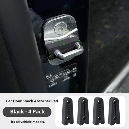Universal Silent Car Door Silicone Shock Absorbing Cushion Pads (4-Pack)