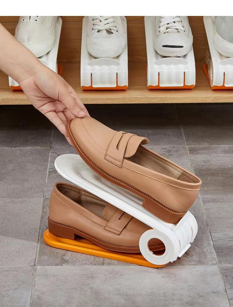 Adjustable Double-Deck Space-Saving Shoe Slot Organizer