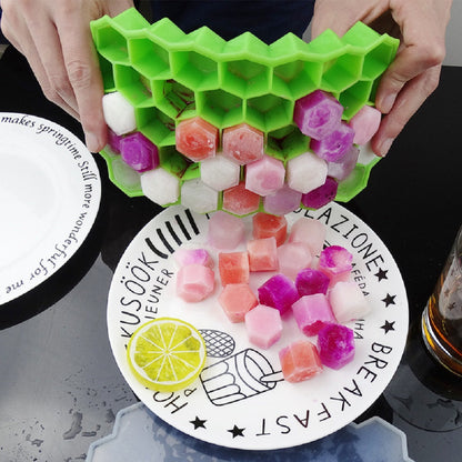 37 Ice Cube Tray with Removable Lid Silicone