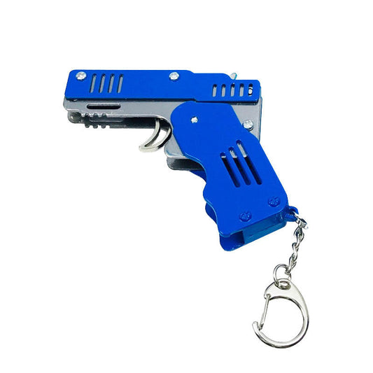 Mini Folding Rubber Band Gun Keychain