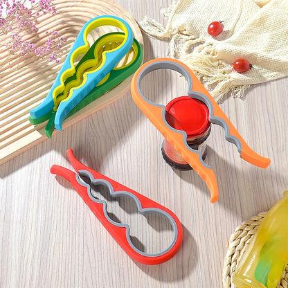 4-In-1 Multifunctional Non-Slip Jar Opener & Bottle Opener Tool