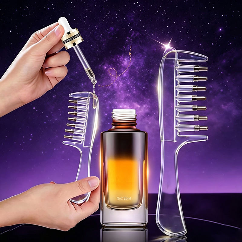 2 in 1 Hair oil applicator comb