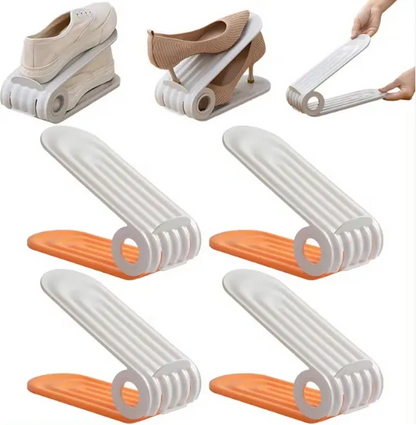 Adjustable Double-Deck Space-Saving Shoe Slot Organizer