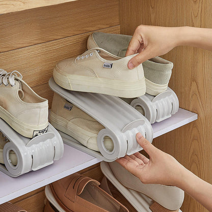 Adjustable Double-Deck Space-Saving Shoe Slot Organizer