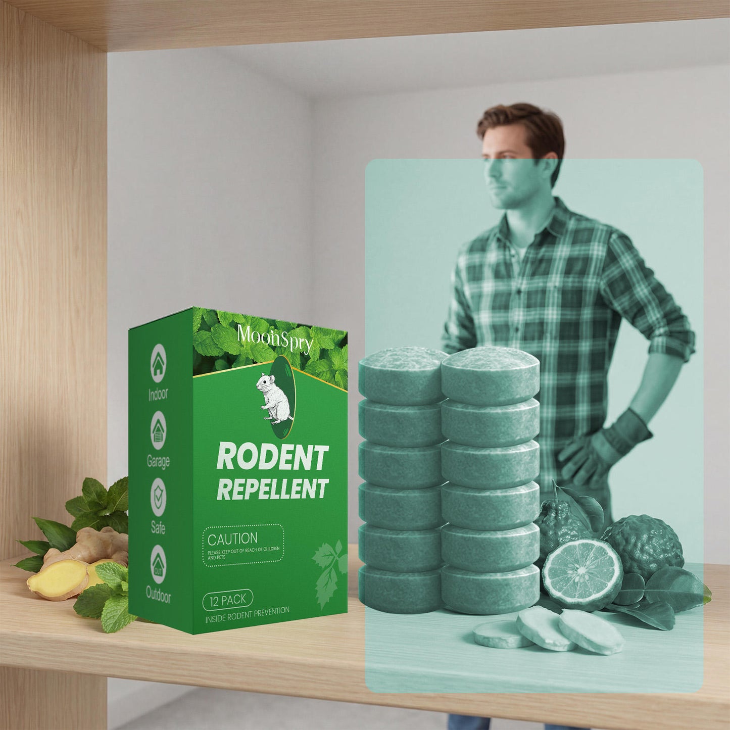 MoonSpry Solid Rodent Repellent Tablets