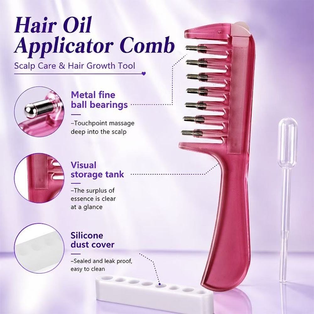 2 in 1 Hair oil applicator comb