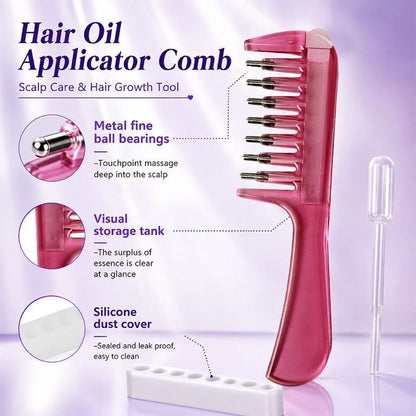 2 in 1 Hair oil applicator comb