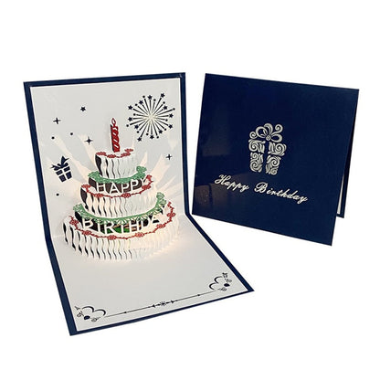 3D Birthday Music Happy Cake Cards